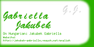gabriella jakubek business card